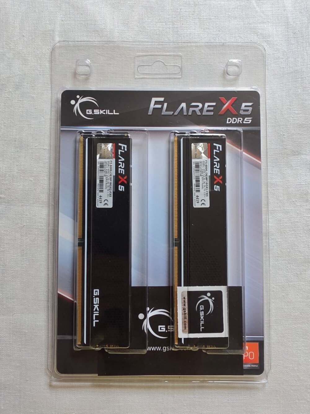 G.SKILL Flare X5 32GB 2x16GB DDR5-6000 CL36 EXPO F5-6000J3636F16GX2-FX5